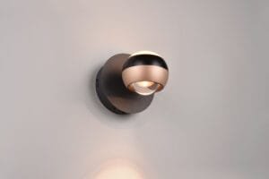 Applique LED métal noir/coffee