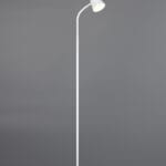 Lampadaire LED blanc/bois clair