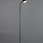 Lampadaire LED noir/bois clair
