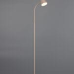 Lampadaire LED taupe/bois clair