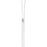Lampadaire LED avec liseuse décor nickel