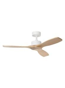 Ventilateur à pales finition blanc/bois clair