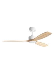 Ventilateur à pales finition blanc/bois clair