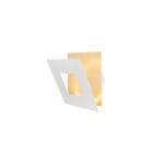 Applique LED métal blanc/or