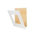 Applique LED métal  blanc/doré
