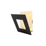 Applique LED métal noir/doré