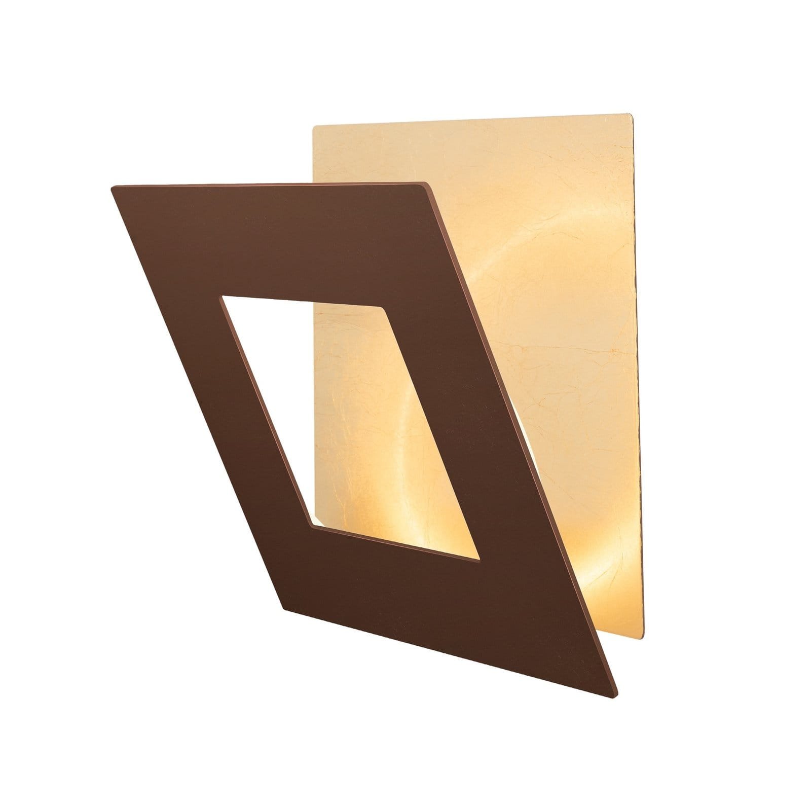Applique LED métal rouille/doré