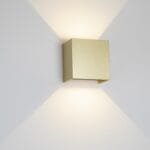 Applique LED aluminium doré