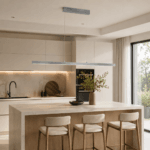 Suspension LED métal finition aluminium mat