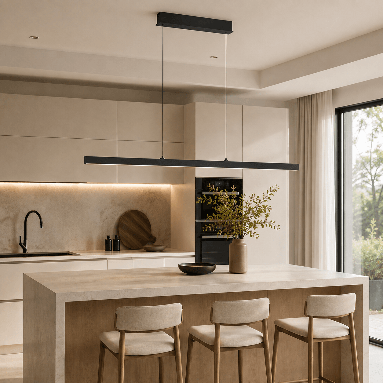 Suspension LED métal finition anthracite