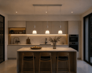 Suspension LED métal nickel verre opale