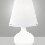 Lampe en verre blanc
