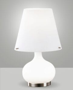Lampe en verre blanc