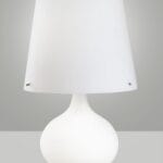 Lampe en verre blanc