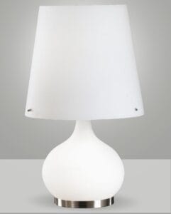 Lampe en verre blanc