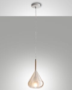 Suspension métal verre ambre